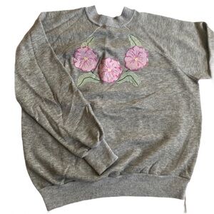 Vintage crewneck pullover sweater gray size M